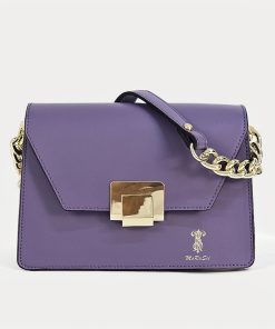 حقيبة كتف Levana – Violet (جلد إيطالي طبيعي 100%)