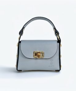 حقيبة يد صغيرة Lorena – Light Blue (جلد إيطالي طبيعي 100%)