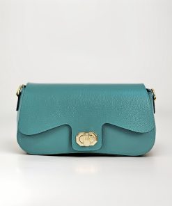 حقيبة سهرة Lusso – Kelly Green (جلد إيطالي طبيعي 100%)