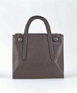 Celesta Dark Chocolate Leather Tote Bag - Italian Genuine Leather