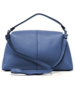 Alternative view of Ambra Metro Blue Leather Shoulder Bag - Italian Craftsmanship