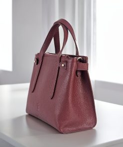 Alternative view of Celesta Cardinal Red Leather Tote Bag - Italian Genuine Leather