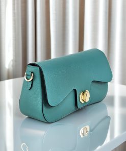 Alternative view of Lusso Kelly Green Leather Clutch Bag - 100% Italian Genuine Leather