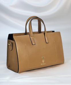 Alternative view of Mirella Camel Leather Tote Bag - 100% Italian Genuine Leather