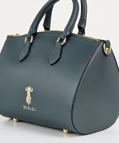 Alternative view of Aria Forest Green Top Handle Bag - Italian Genuine Leather