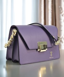 Alternative view of Levana Violet Shoulder Bag - 100% Italian Genuine Leather