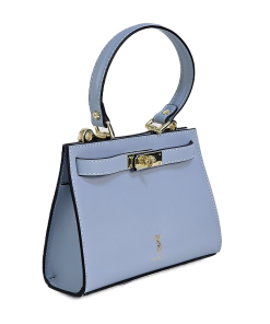Alternative view of Emera Light Blue Top Handle Bag - Italian Leather