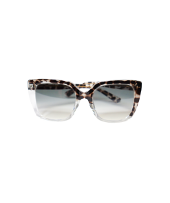 Square tortoiseshell sunglasses in dark chocolate and ivory acetate - Celesta Dark Chocolate by Morasii
