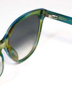 Alternative view of Diamanta Metro Blue Sunglasses – Turquoise & Sapphire Oval Cat-Eye