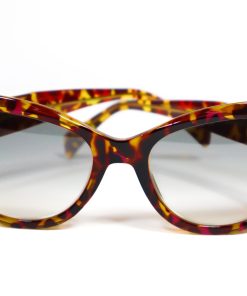 Alternative view of Ambra Chestnut Sunglasses – Tortoiseshell Cat-Eye Italian Acetate