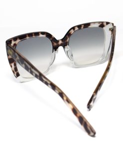 Alternative view of Celesta Dark Chocolate Sunglasses – Square Tortoiseshell Italian Acetate