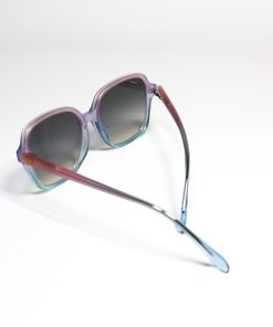 Alternative view of Levana Maroon Sunglasses – Gradient Maroon to Ice-Blue Unisex Acetate
