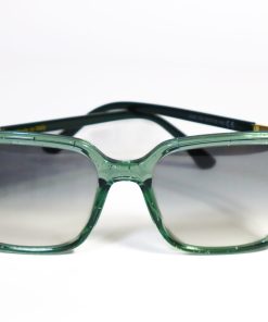 Alternative view of Emera Light Blue Sunglasses – Square Cat-Eye with Emerald Glitter Temples