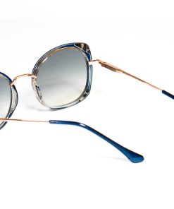 Alternative view of Aria Forest Green Sunglasses – Transparent Green Acetate & Rose Gold