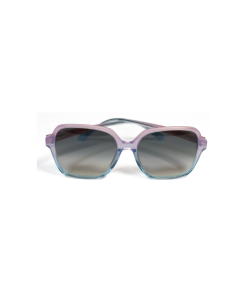 Oversized unisex sunglasses with maroon to ice-blue gradient acetate frame - Levana Maroon by Morasii
