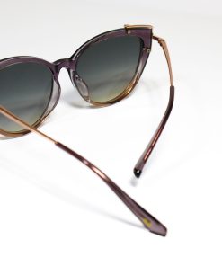 Alternative view of Lusso Heliconia Sunglasses – Gradient Purple to Amber with Rose Gold Arms