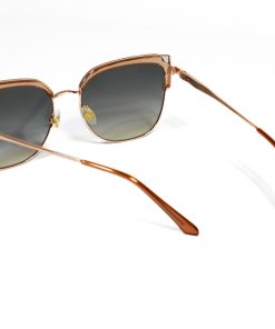 Alternative view of Mirella Camel Sunglasses – Soft Square Translucent Frame with Rose Gold
