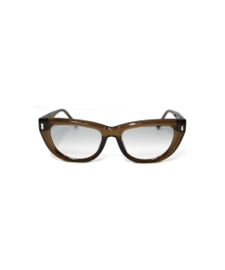 Warm tan sculpted cat-eye sunglasses with gradient lenses - Zahara Tan by Morasii
