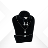 4-piece 925 Sterling Silver jewelry set with teardrop zirconium stones including bracelet - Aria Dark by Morasii