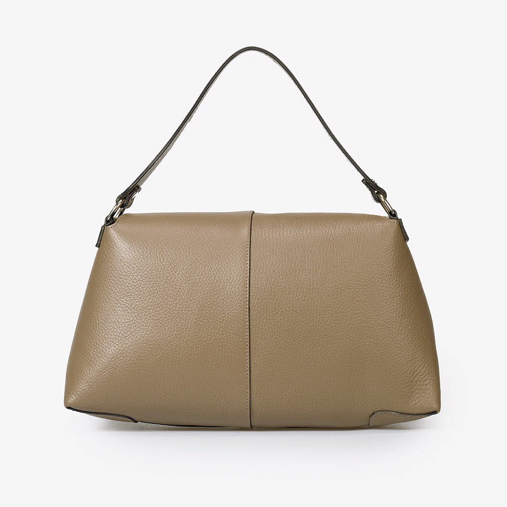 Ambra Chestnut Leather Shoulder Bag - Italian Genuine Leather - Image 4